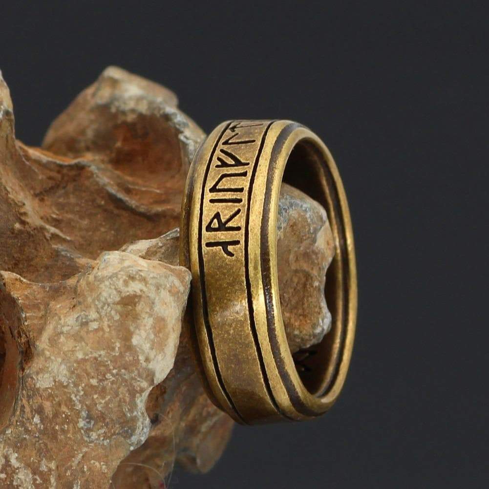 Viking Runes 316L Grade Stainless Steel Ring | Rings | Wiccan Center