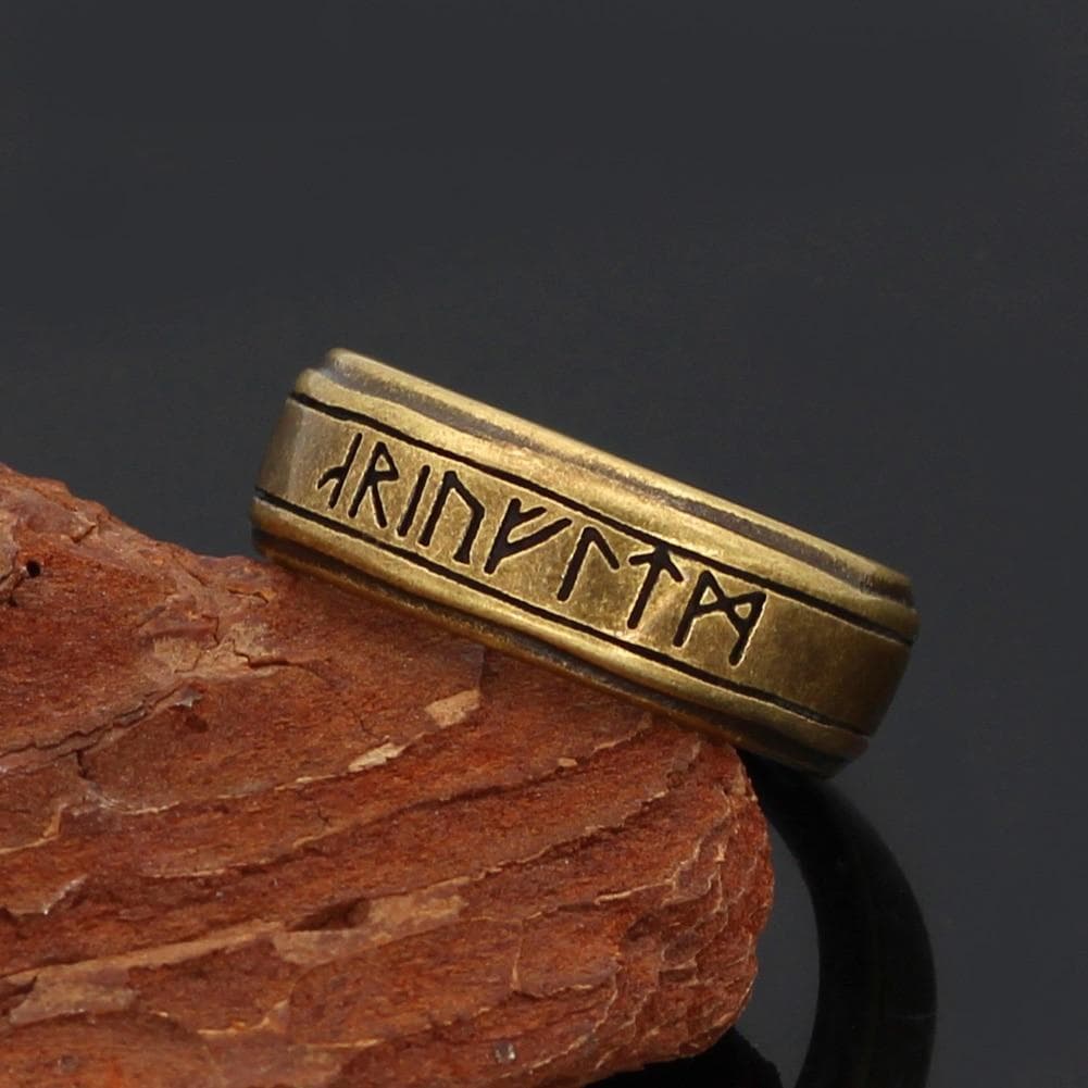 Viking Runes 316L Grade Stainless Steel Ring | Rings | Wiccan Center