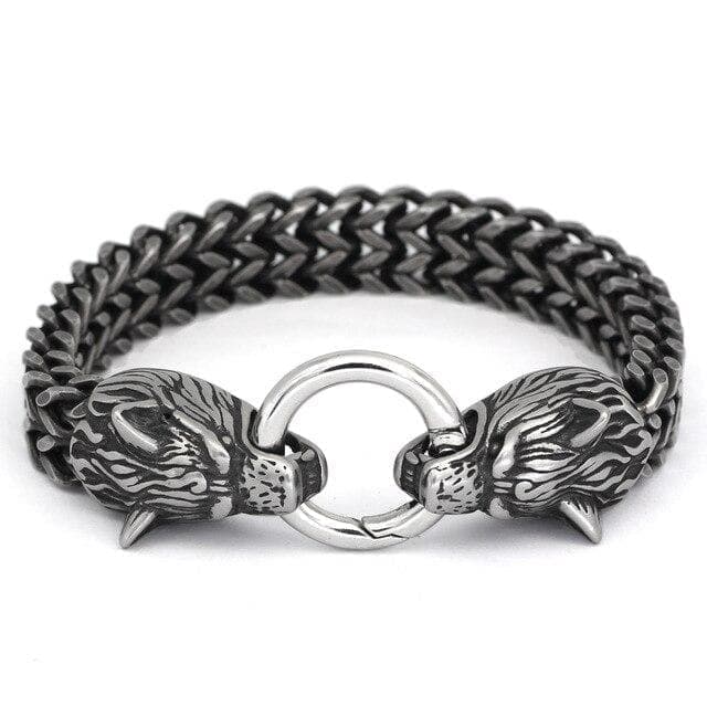 Viking Nordic Geri & Freki Stainless Steel Bracelet | Home | Wiccan Center