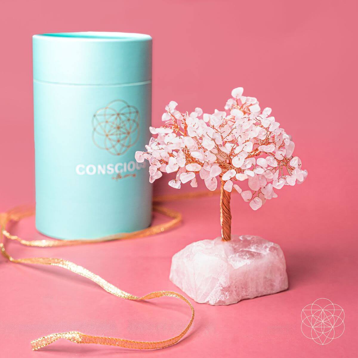 Home Sweet Home - Feng Shui Rose Quartz Tree | Crystal Tree | Wiccan Center