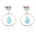 Honey Blue Turquoise Sterling Silver Drop Earrings | Earrings | Wiccan Center
