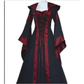 Hooded Medieval Revival Victorian Dress