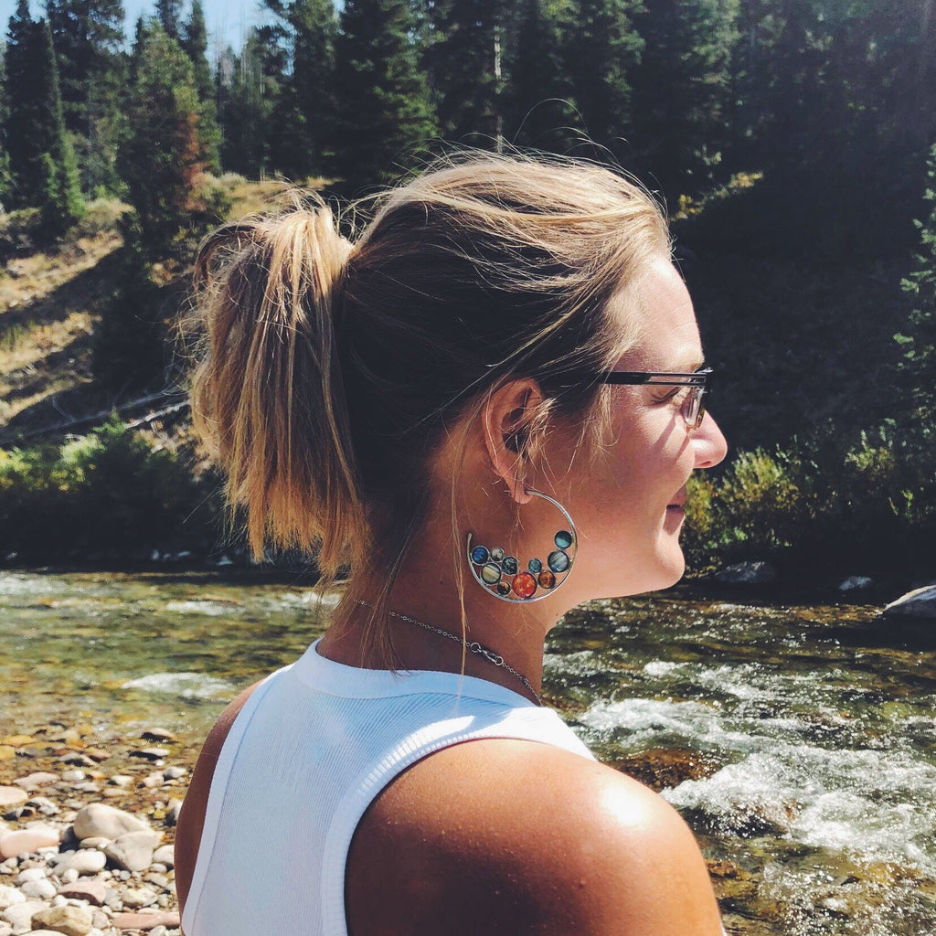 Solar System Hoop Earrings | Earrings | Wiccan Center