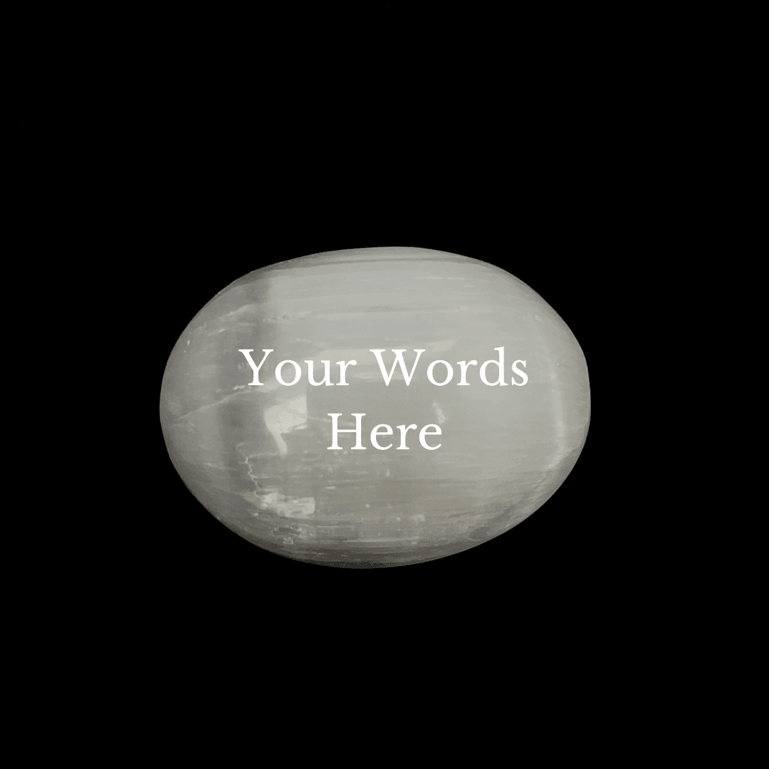 Humorous Selenite Palm Stones