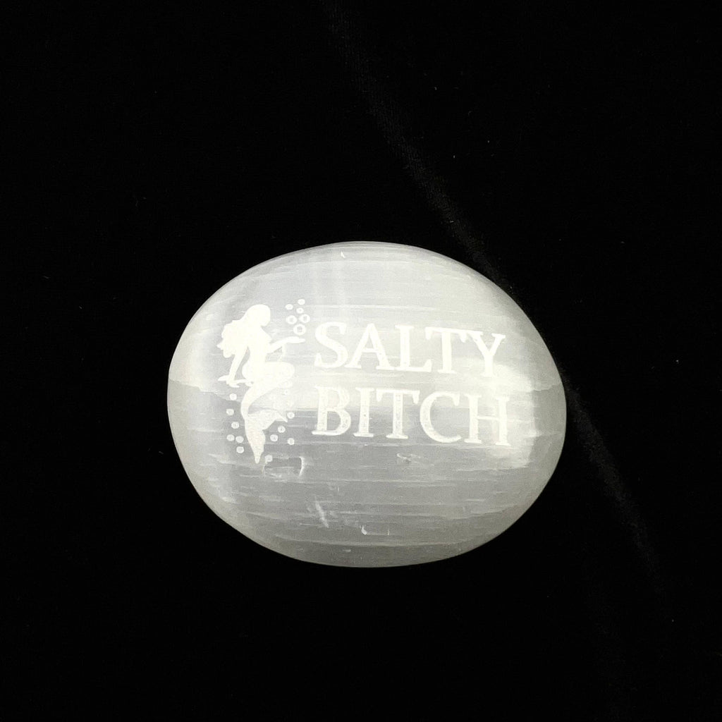 Humorous Selenite Palm Stones