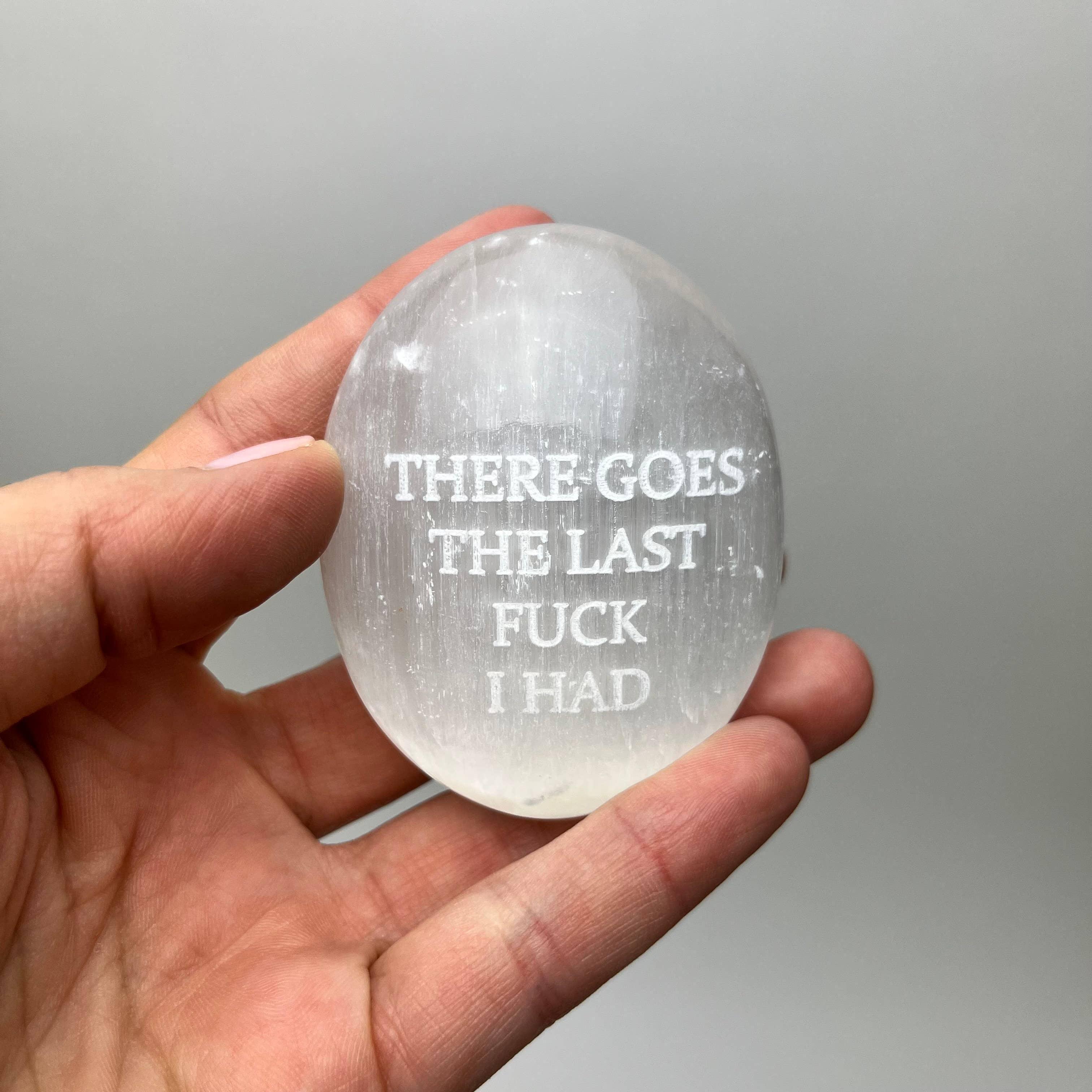 Humorous Selenite Palm Stones
