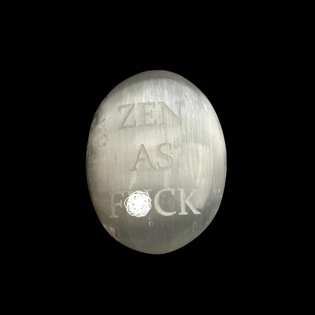 Humorous Selenite Palm Stones