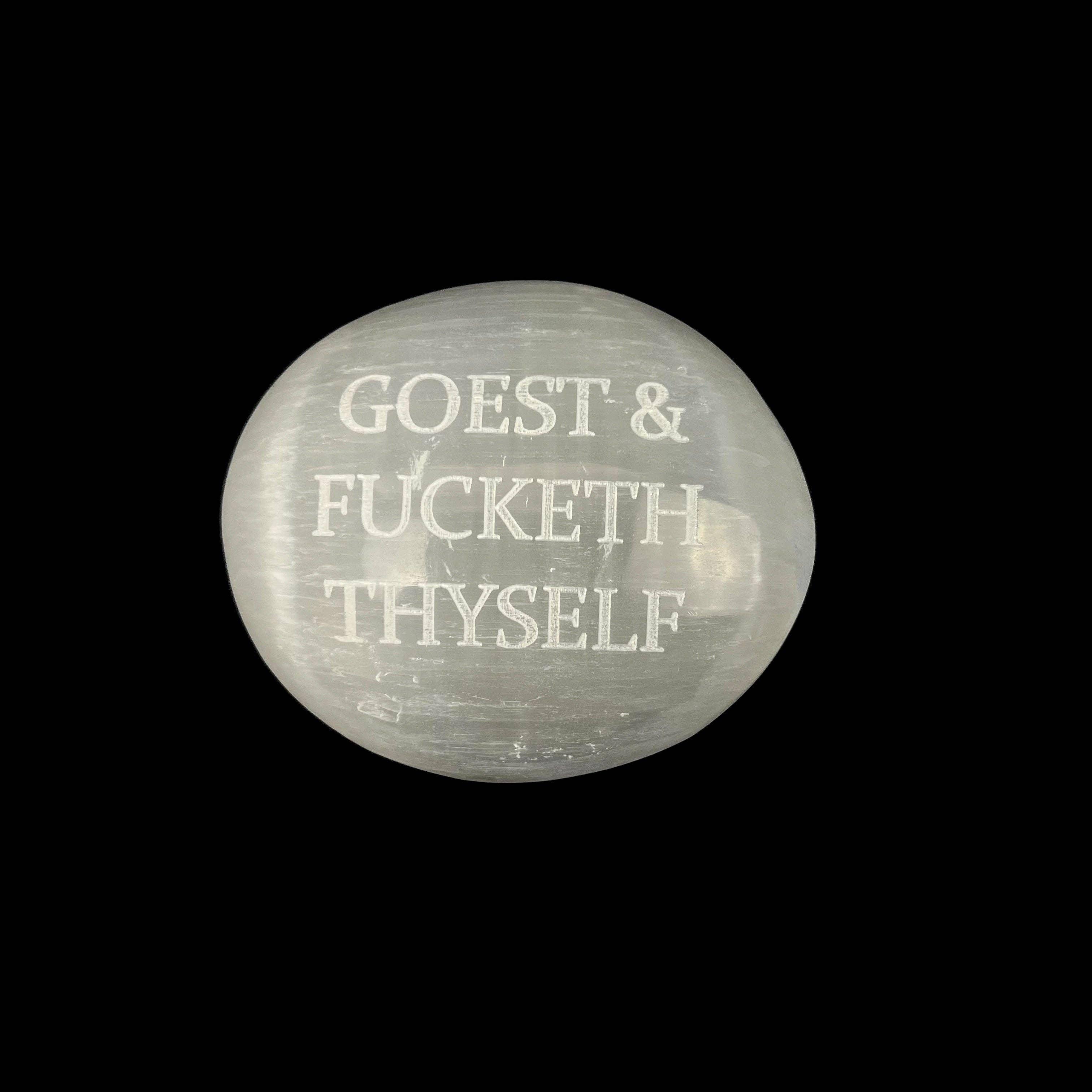 Humorous Selenite Palm Stones
