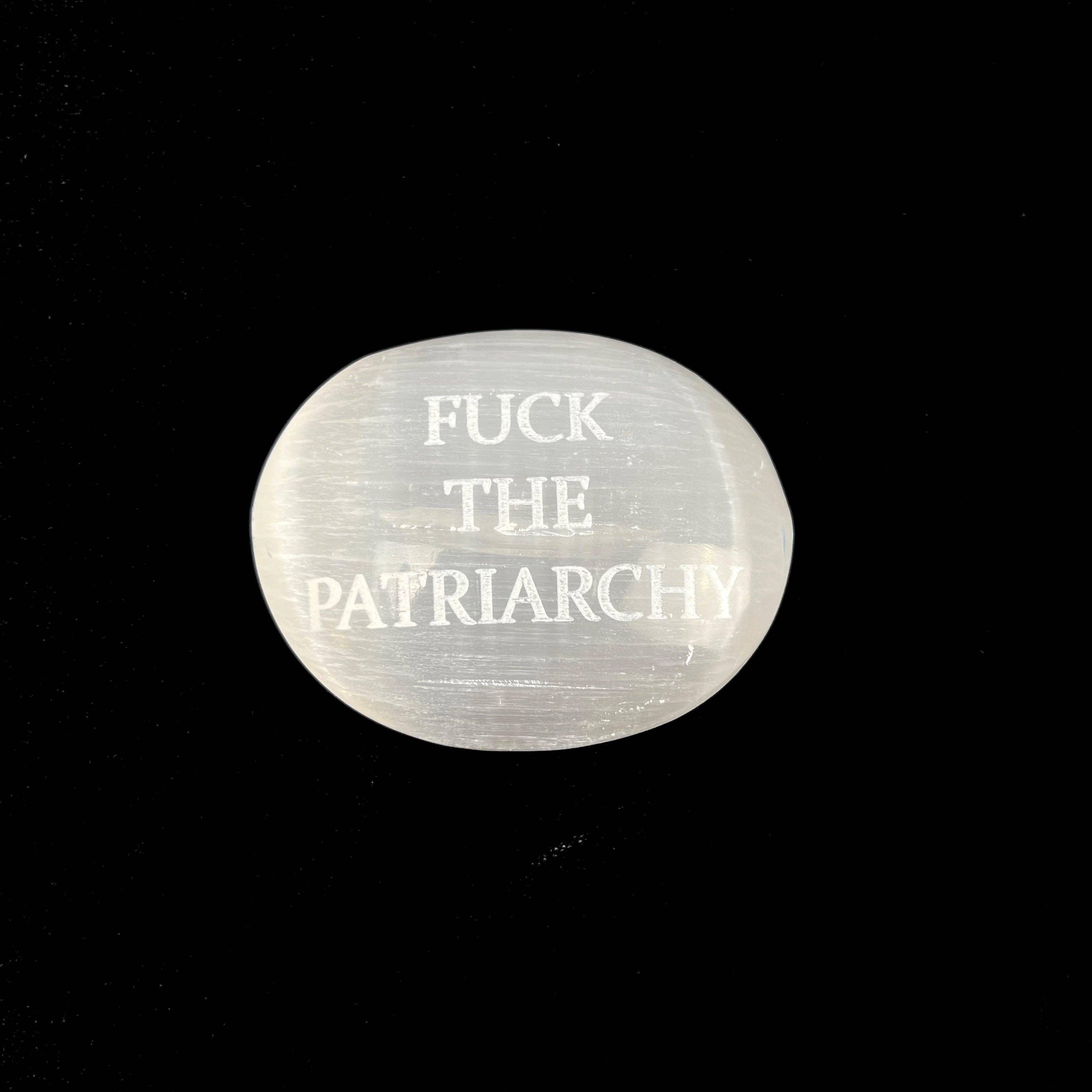 Humorous Selenite Palm Stones