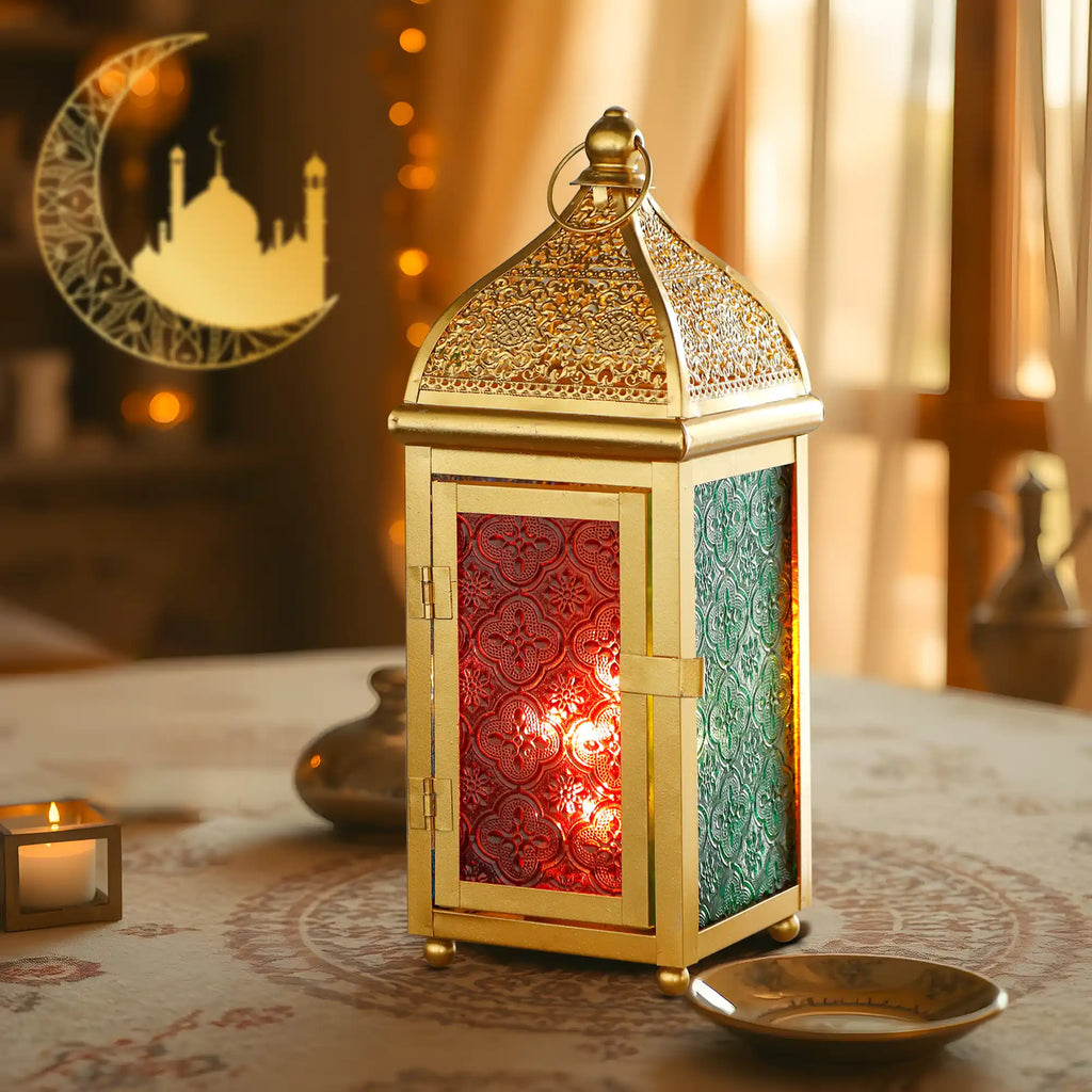 12'' Gold Moroccan Candle Lantern | | Wiccan Center