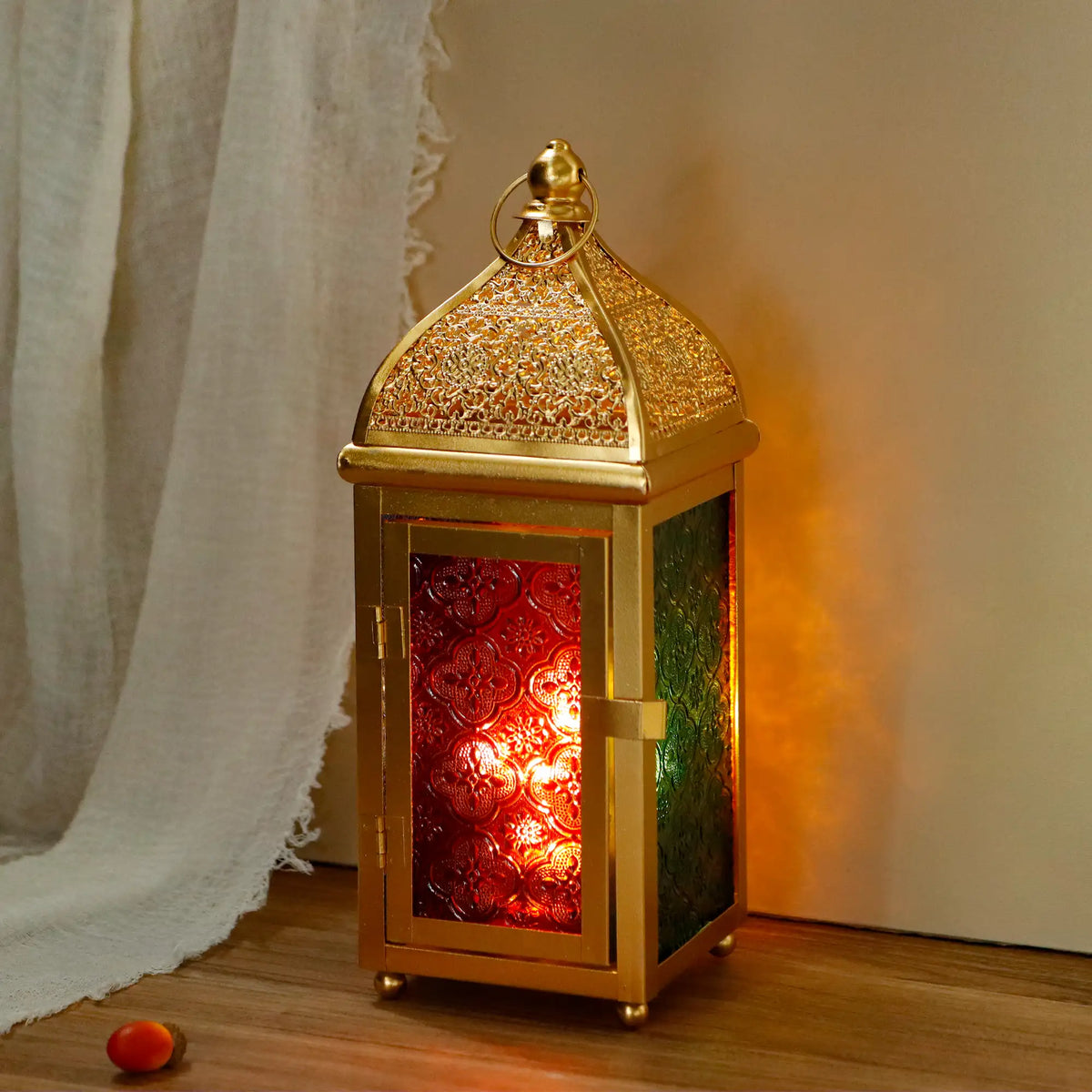 12'' Gold Moroccan Candle Lantern | | Wiccan Center