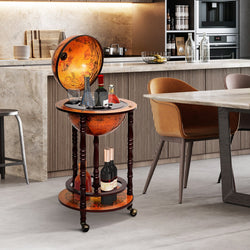 16th Century Wood Globe Wine Bar Stand | | Wiccan Center
