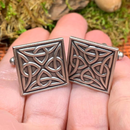 Square Trinity Knot Cufflinks for Men