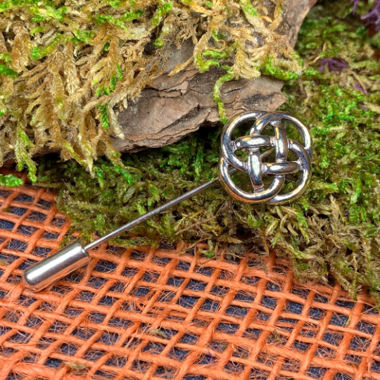Celtic Knot Tie Pin in Sterling Silver | Brooch | Wiccan Center