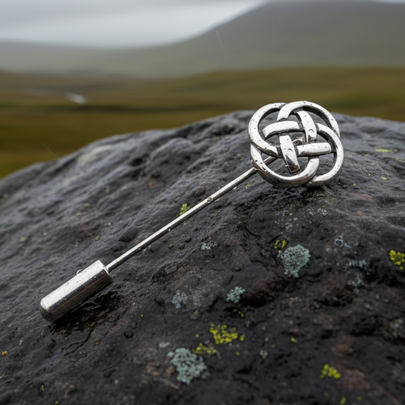 Celtic Knot Tie Pin in Sterling Silver | Brooch | Wiccan Center