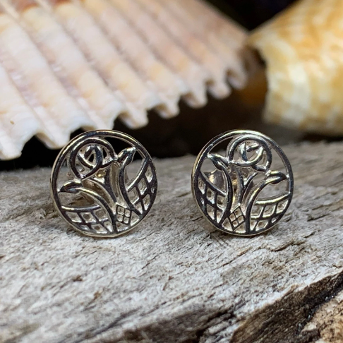 Rose Mackintosh Stud Earrings | Post Earrings | Wiccan Center