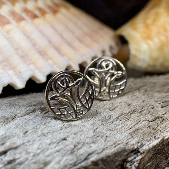 Rose Mackintosh Stud Earrings | Post Earrings | Wiccan Center