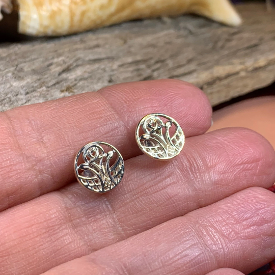 Rose Mackintosh Stud Earrings | Post Earrings | Wiccan Center