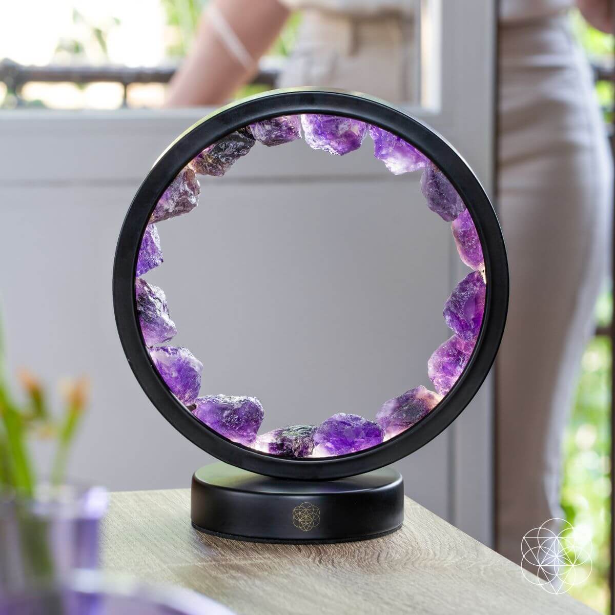 I Am At Peace - Spiritual Protection Amethyst Lamp | Night Light | Wiccan Center