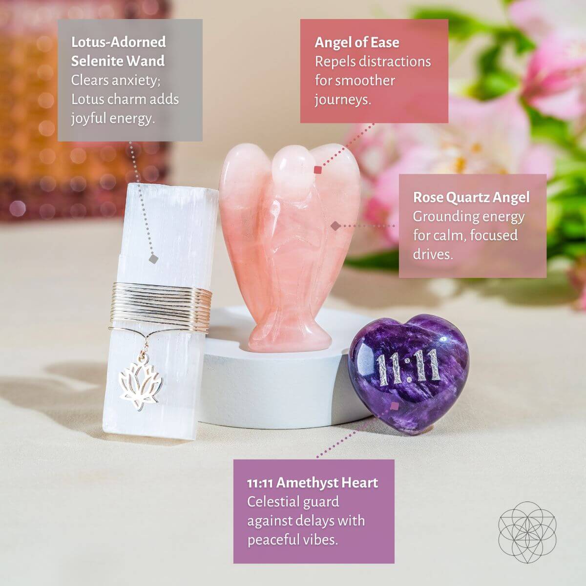 I Am Very Lucky - 11:11 Blessed Car Crystal Kit | Crystal set | Wiccan Center