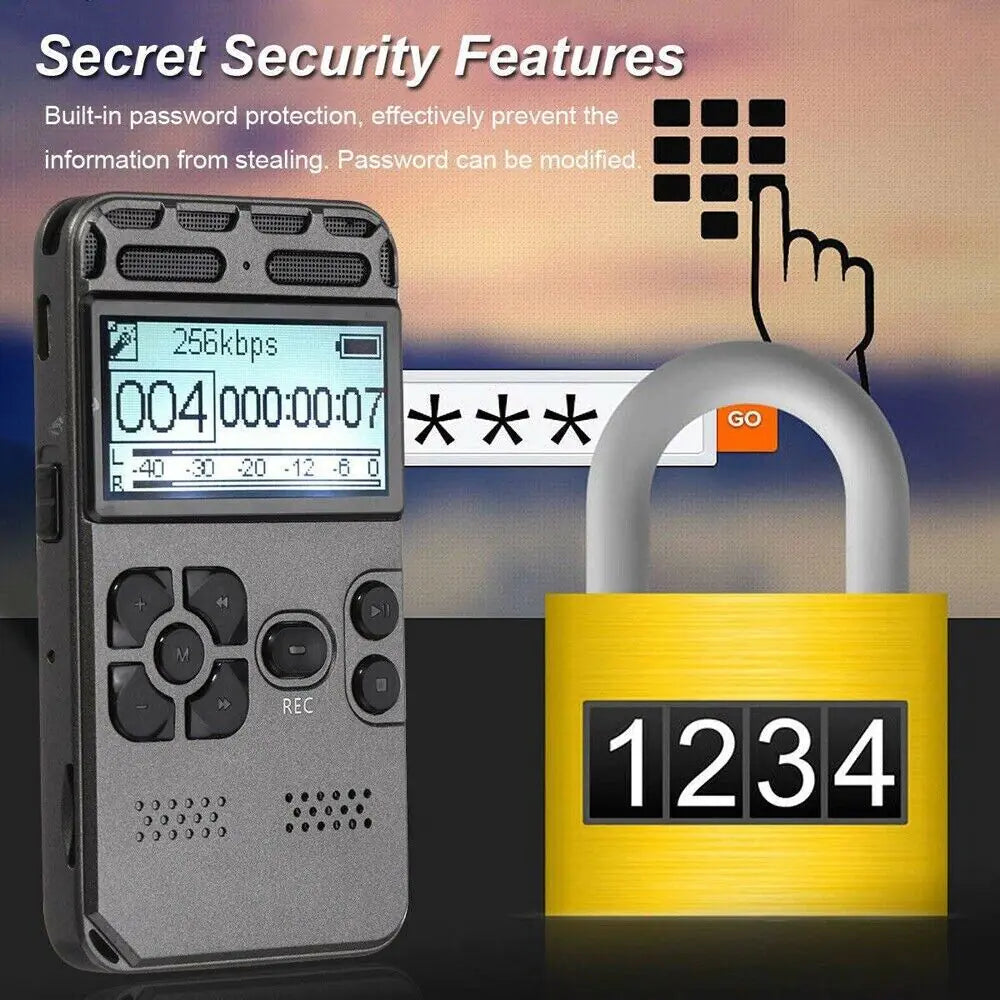 64GB Rechargeable LCD Digital Audio Sound Voice Recorder Dictaphone MP3 Player | | Wiccan Center