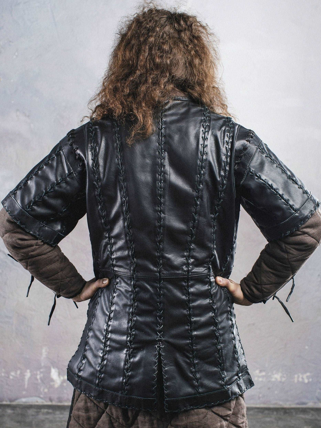Battle black leather tunic | | Wiccan Center
