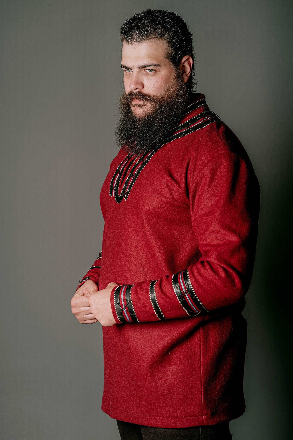 Harald red wool tunic (Vikings) | | Wiccan Center