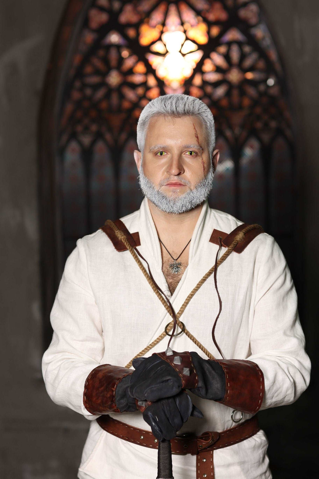 Geralt of Rivia costume white shirt | | Wiccan Center