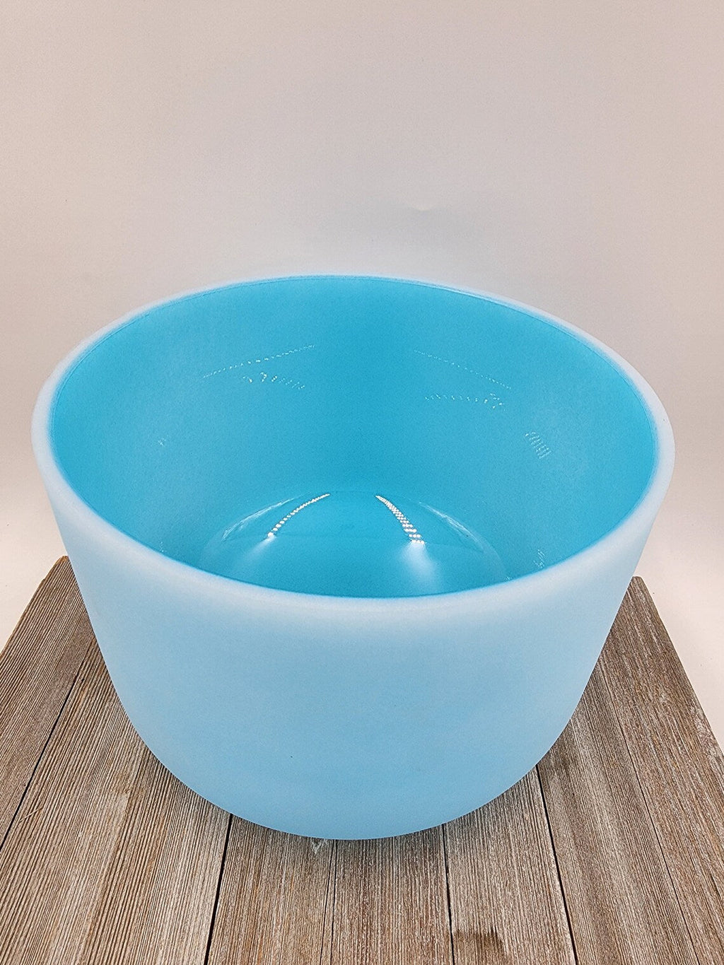 10 inch Soft Blue Color Throat Chakra Crystal Singing Bowl with O-ring, Striker Mindfulness, Yoga, Spiritual, and Energy Cleansing