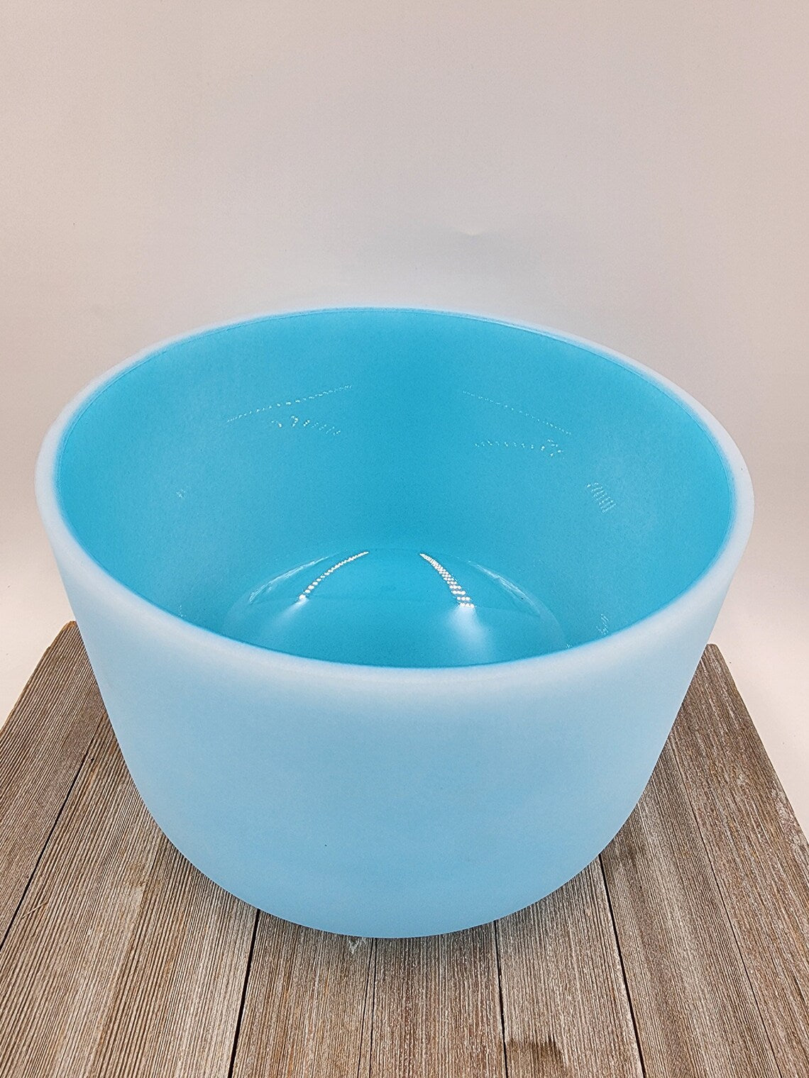 10 inch Soft Blue Color Throat Chakra Crystal Singing Bowl with O-ring, Striker Mindfulness, Yoga, Spiritual, and Energy Cleansing