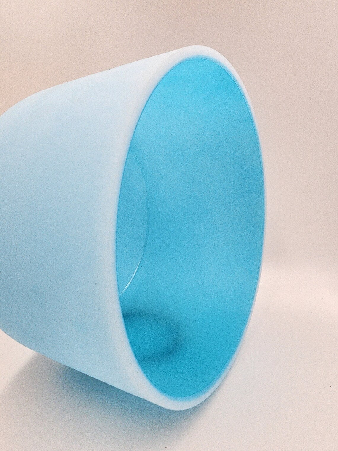 10 inch Soft Blue Color Throat Chakra Crystal Singing Bowl with O-ring, Striker Mindfulness, Yoga, Spiritual, and Energy Cleansing