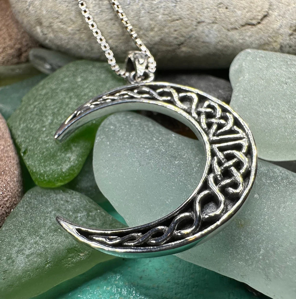 Celtic Knot Moon Necklace | Pendant | Wiccan Center