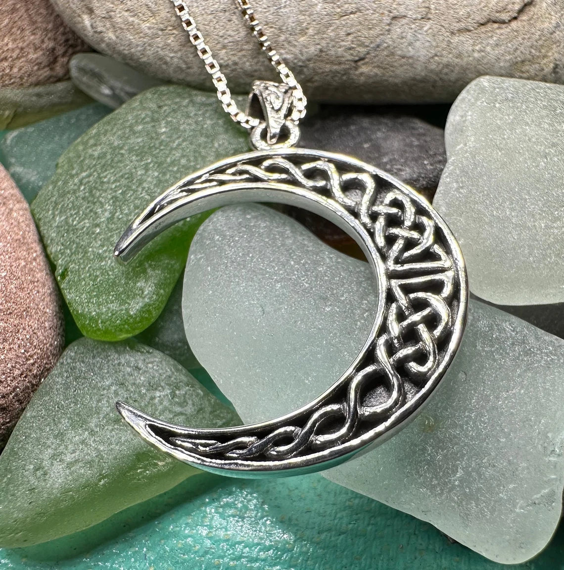 Celtic Knot Moon Necklace | Pendant | Wiccan Center