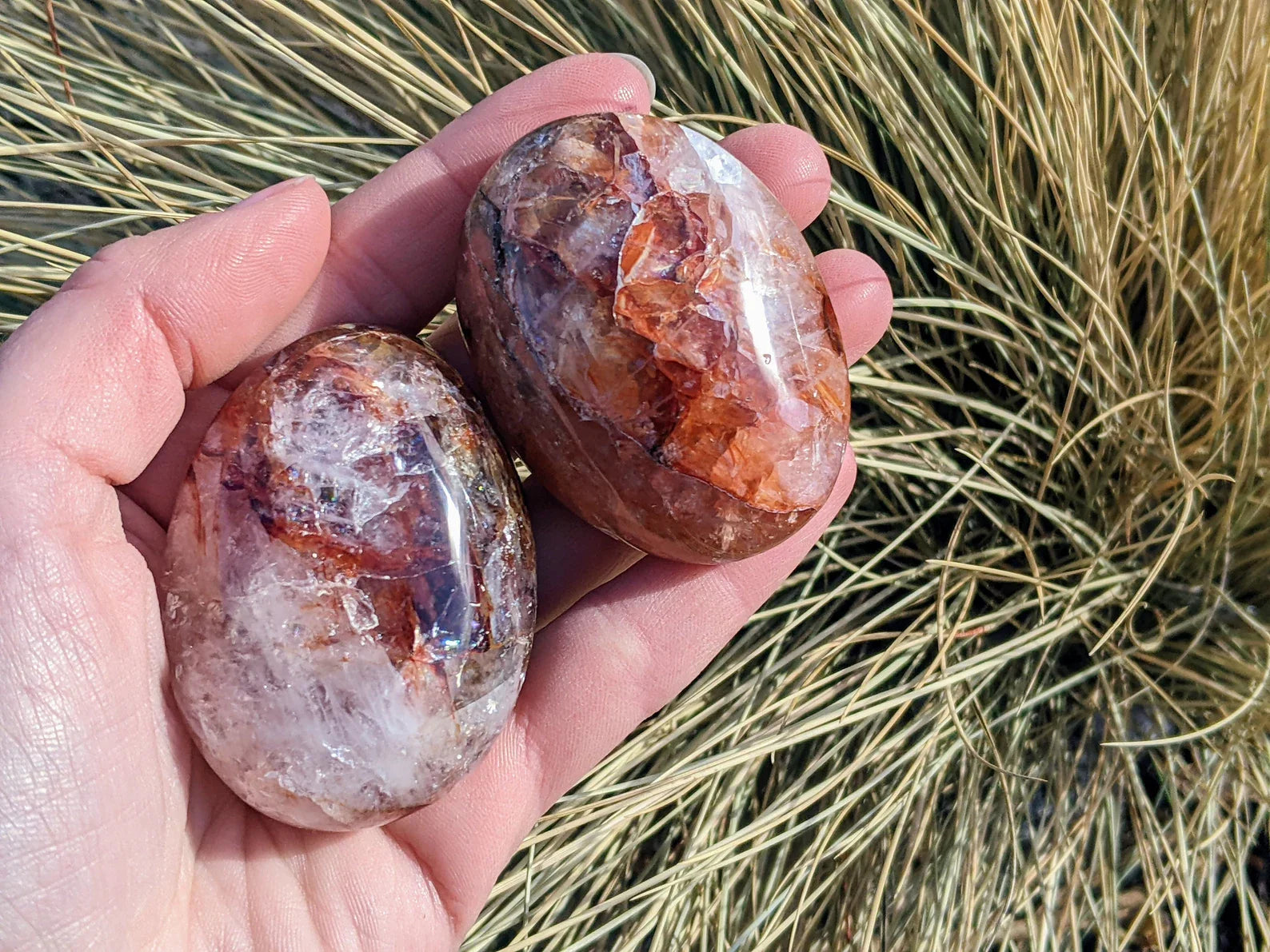 Fire Quartz Palm Stones | | Wiccan Center
