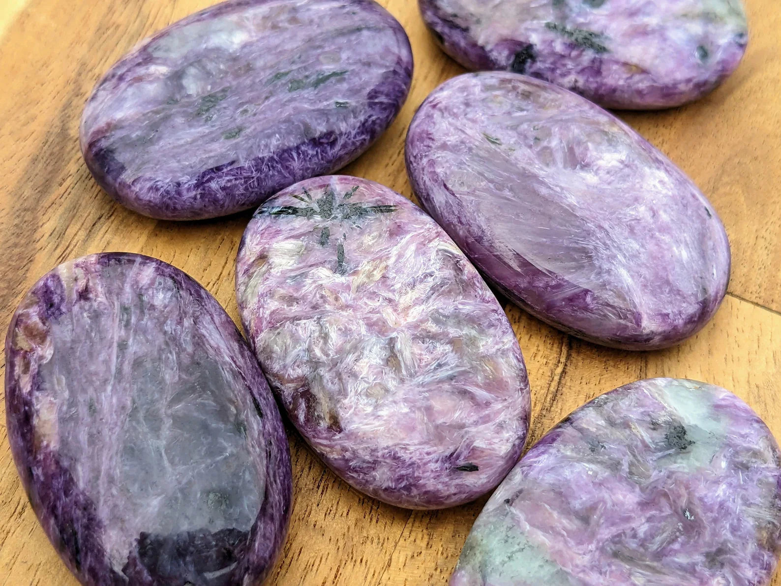 Charoite Palm Stones | | Wiccan Center