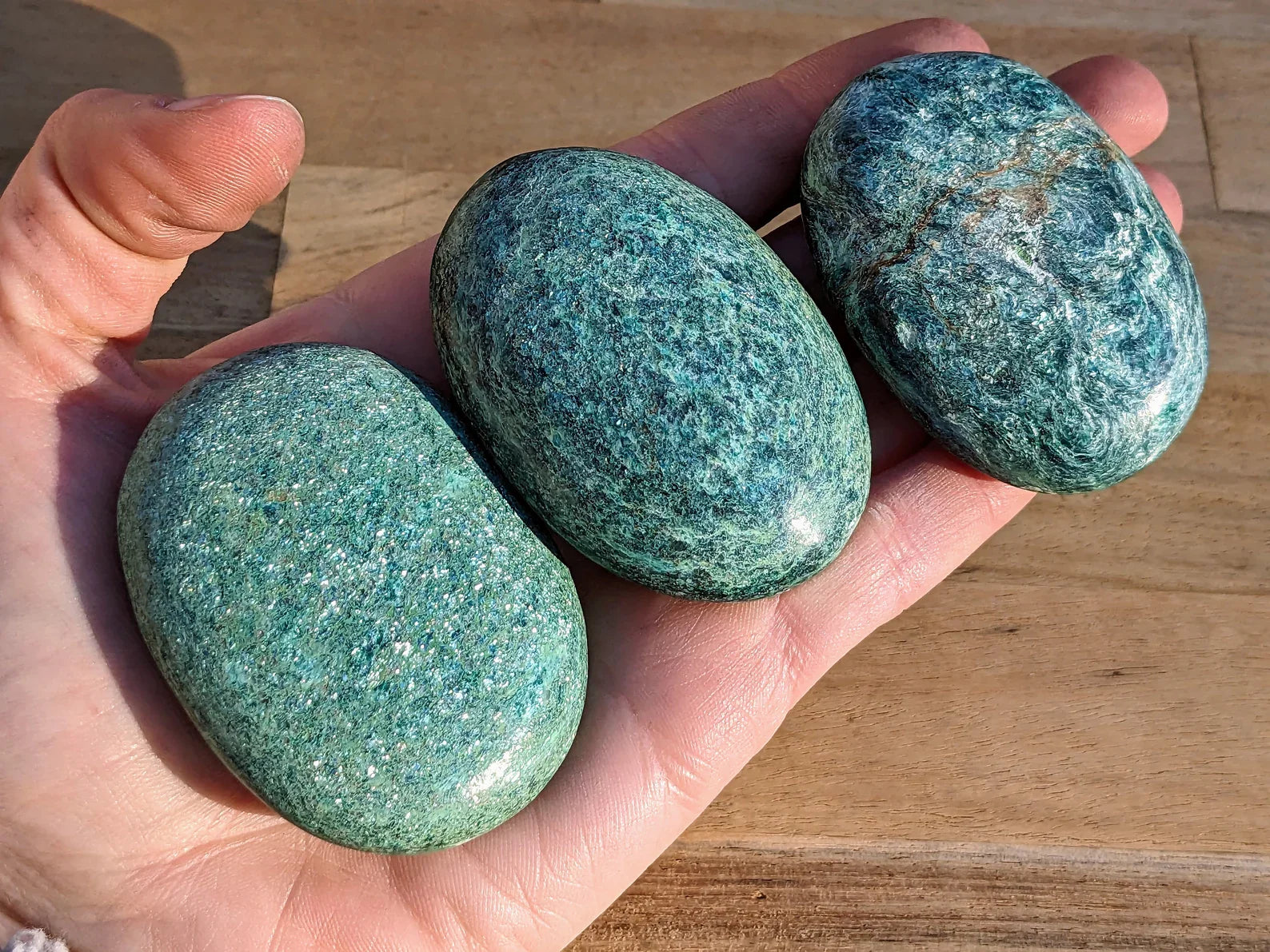 Fuchsite Palm Stones | | Wiccan Center