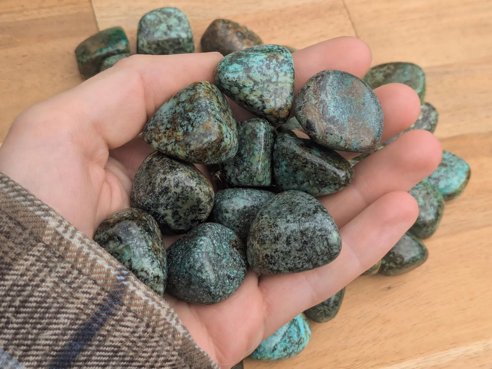 Genuine African Turquoise Tumbled Stones | | Wiccan Center