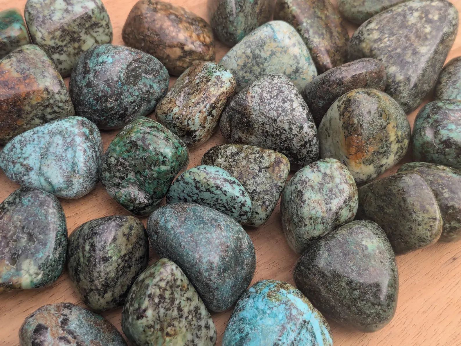 Genuine African Turquoise Tumbled Stones | | Wiccan Center