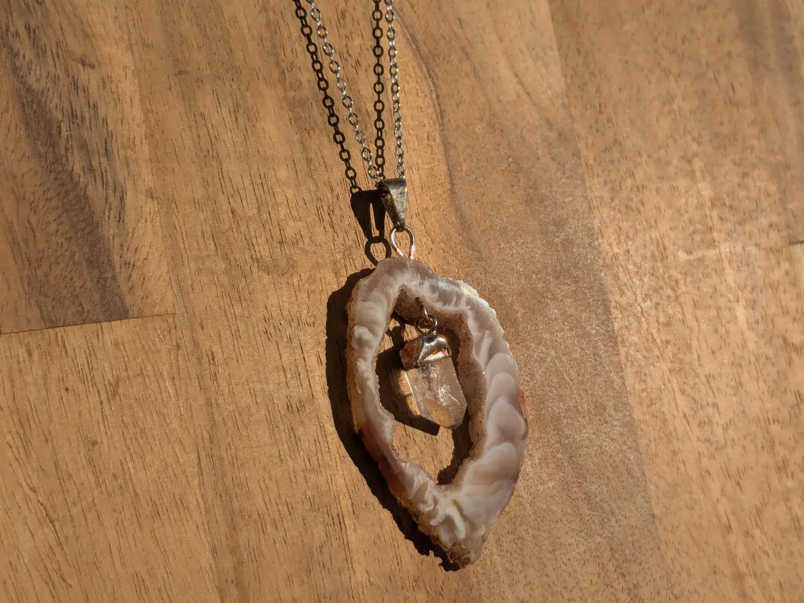 Agate Oco Geode Slice Pendant | | Wiccan Center