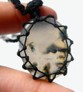 organic MOSS AGATE macrame necklace – Your Stone for Prosperity- bohemian healing crystal | | Wiccan Center