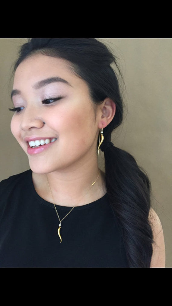 Italian Horn earrings