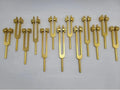 15-Piece Human Biology Set weighted Gold Color Tuning Forks for Vibrational Healing and Sound Therapy with Carry Bag and Striker