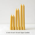 Colonial Beeswax Candle Sticks Straight Sided Set 6inch 8inch 10inch | Candles | Wiccan Center