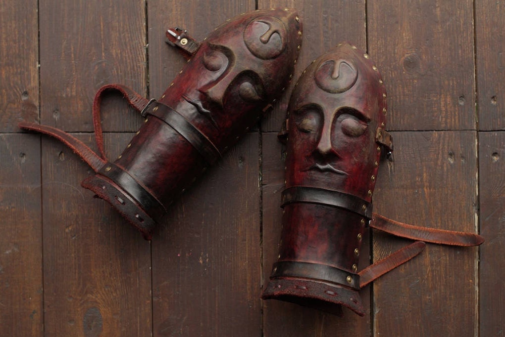 Medieval leather bracers for Larp | | Wiccan Center