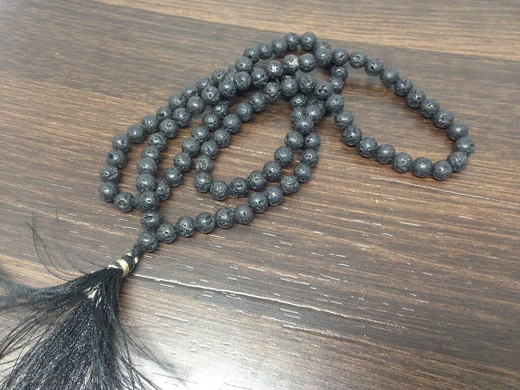 Natural Lava Mala 108 Prayer Beads Mediation Mala Jap Mala | | Wiccan Center