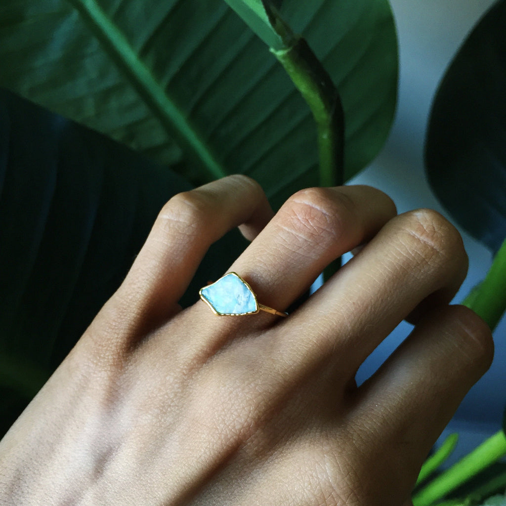 The Moonbeam Opal Ring