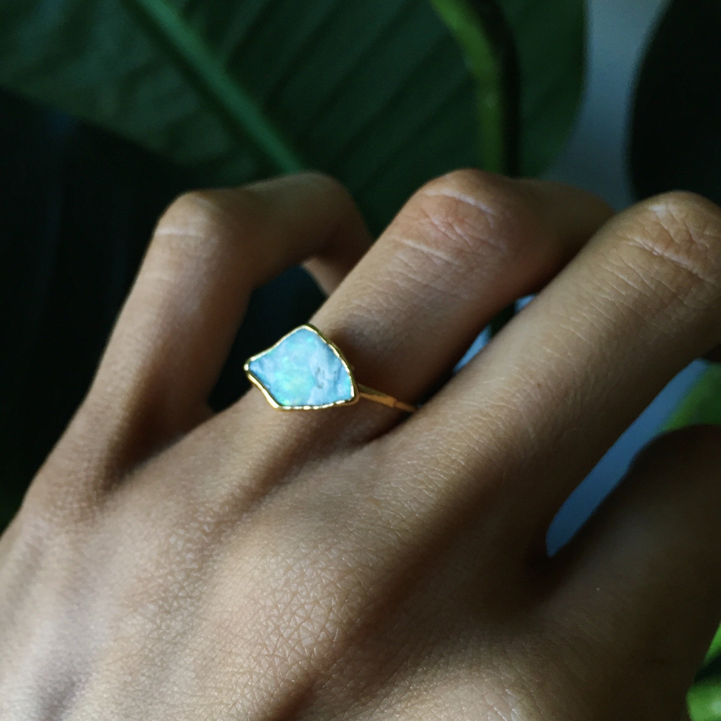 The Moonbeam Opal Ring