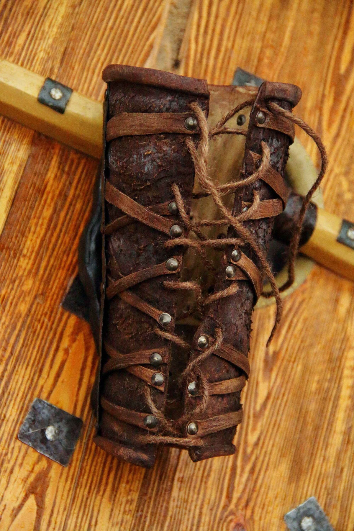 Leather bracer with shild (God of War) | | Wiccan Center