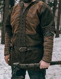 Ragnar leather tunic with embroidery (Vikings s1) | | Wiccan Center