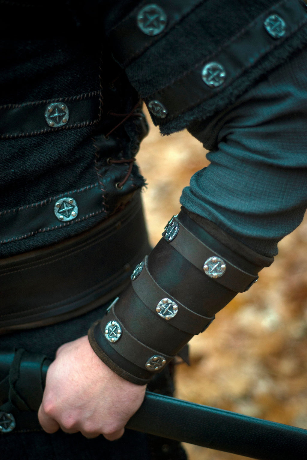 Medieval leather bracers for Larp | | Wiccan Center